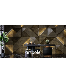 3D панель Artpole Fields Platinum Гипс с виниловым покрытием 600*600*33 мм-foto6