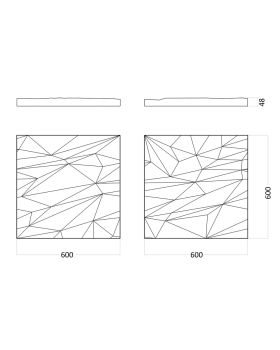 3d панель Artpole Stells Platinum Гипс с виниловым покрытием 600*600*48 мм-foto2