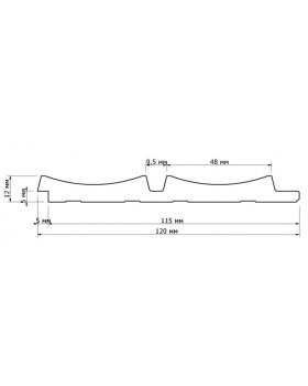 Панель Hiwood LV125 S387K Полистирол 2700*120*12 мм-foto3