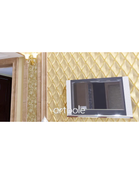 3d панель Artpole Rombus Plutinum Гипс с виниловым покрытием 368*204*29 мм-foto3