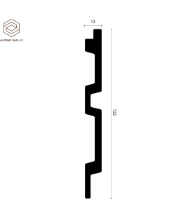 Стеновая панель Alpine Walls LineArt ECO0201W, ECO0201 Полистирол 2900*122*12 мм-foto6