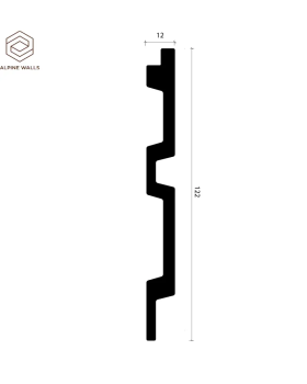 Стеновая панель Alpine Walls LineArt ECO0201W, ECO0201 Полистирол 2900*122*12 мм-foto5
