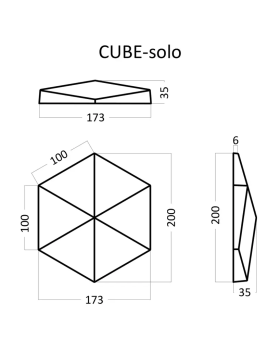 3d панель Artpole Cube Platinum Гипс с виниловым покрытием 200*173*29-35 мм-foto2