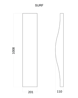 3D панель Artpole Surf M-0070 Гипс с виниловым покрытием 1008*201*110 мм-foto2