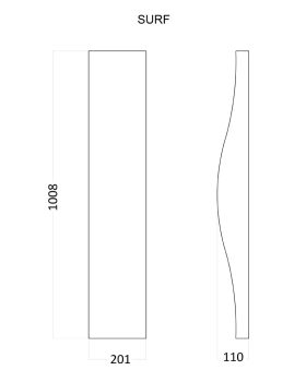 3D панель Artpole Surf M-0070 Гипс с виниловым покрытием 1008*201*110 мм-foto2