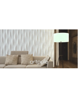 3d панель Artpole Waterfall Platinum Гипс с виниловым покрытием 600*150*45 мм-foto4
