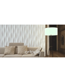 3d панель Artpole Waterfall Platinum Гипс с виниловым покрытием 600*150*45 мм-foto4