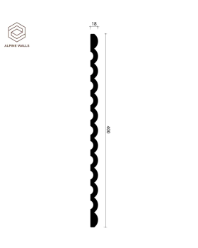 Стеновая панель Alpine Walls LineArt ECO7103 Полиуретан 2900*400*16 мм-foto2