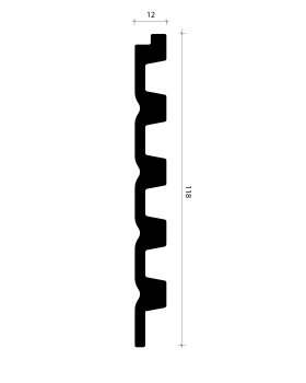 Стеновая панель Alpine Walls LineArt ECO2741W Полистирол 2900*118*12 мм-foto2