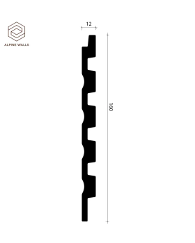 Стеновая панель Alpine Walls LineArt ECO6601W Полистирол 2900*160*12 мм-foto2