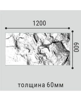 Стеновая панель Bello Deco C001-1 PU Полиуретан 1200*600*60 мм-foto2