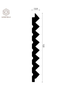 Стеновая панель Alpine Walls LineArt ECO1501W Полистирол 2900*122*13,9 мм-foto2