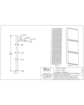Декоративная панель гибкая Orac Decor WX205F Track Дюрополимер 2000*250*13 мм-foto5