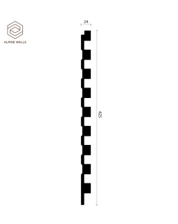 Стеновая панель Alpine Walls LineArt ECO2103 Полиуретан 2900*425*24 мм-foto2