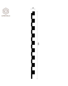 Стеновая панель Alpine Walls LineArt ECO2103 Полиуретан 2900*425*24 мм-foto2