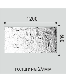 Стеновая панель Bello Deco A005-1 PU Полиуретан 1200*600*30 мм-foto3