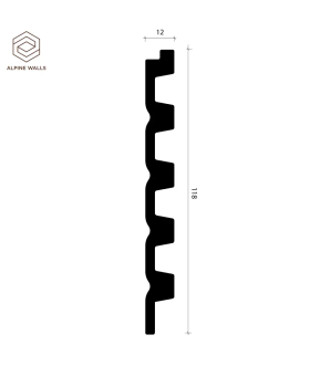 Стеновая панель Alpine Walls LineArt ECO3E2741 Полистирол 2900*118*12 мм-foto2