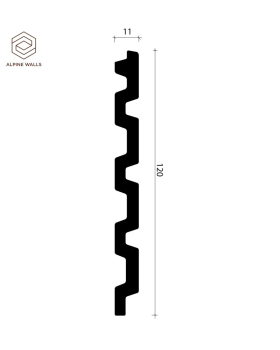 Стеновая панель Alpine Walls LineArt ECO6221 Полистирол 2900*120*11 мм-foto2