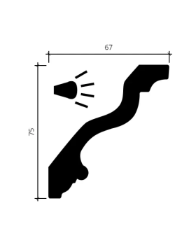 Карниз Европласт 1.50.216 Пенополиуретан 2000*75*67 мм-foto3