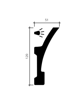 Карниз Европласт 1.50.621 Пенополиуретан 2000*120*51 мм-foto3