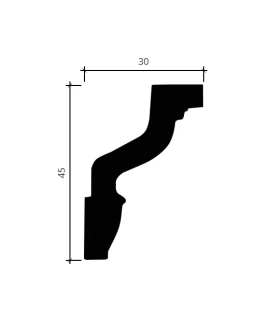 Карниз Европласт 1.50.171 Пенополиуретан 2000*45*30 мм-foto4