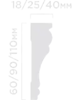 Карниз Hiwood T1060, T1090, T1011 Фитополимер Под покраску 2000*60-110*18-40 мм-foto2