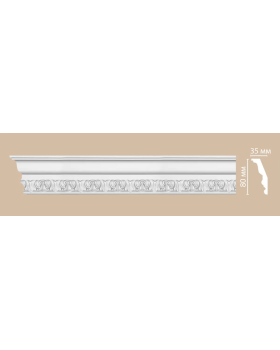 Потолочный плинтус с орнаментом Decomaster DT 33 (80*35*2400)
