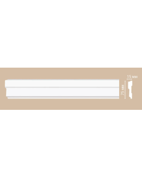 Карниз гладкий Decomaster 97600 (75*15*2400)-foto2