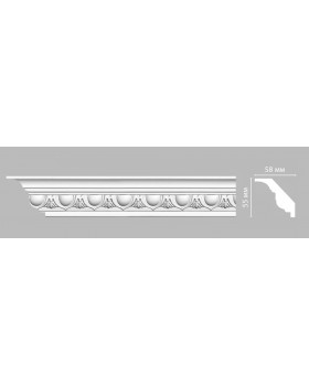 Потолочный плинтус с орнаментом Decomaster DT 13A (55*58*2400)