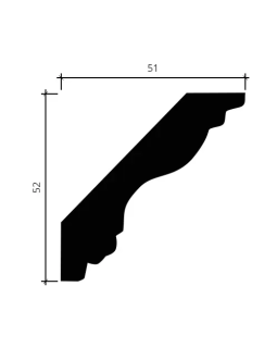 Карниз Европласт 1.50.194 гибкий Пенополиуретан 2000*50*50 мм-foto2