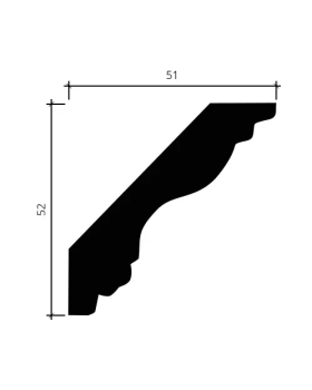 Карниз Европласт 1.50.194 гибкий Пенополиуретан 2000*50*50 мм-foto2
