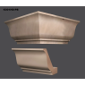 Карниз Haut Decor К001HD, К001HD-P/PB МДФ 2700*80*65-115 мм