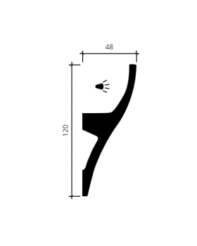 Карниз Европласт 1.50.229 Пенополиуретан 2000*119*48 мм-foto3