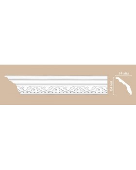 Потолочный плинтус с орнаментом Decomaster 95621 гибкий (84*70*2400)
