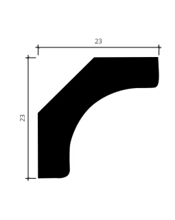 Карниз Европласт 1.50.154 гибкий Пенополиуретан 2000*23*23 мм-foto2