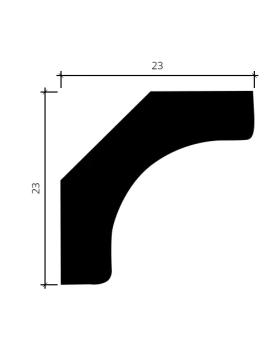 Карниз Европласт 1.50.154 гибкий Пенополиуретан 2000*23*23 мм-foto2