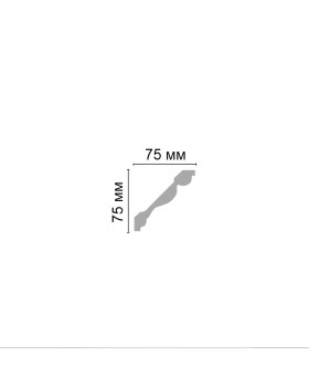 Плинтус потолочный Decomaster D154A/12 ДМ (75*75*2000 мм)-foto2
