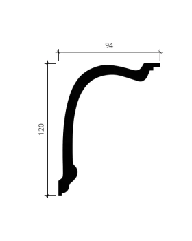 Карниз Европласт 1.50.180 гибкий Пенополиуретан 2000*121*91 мм-foto2