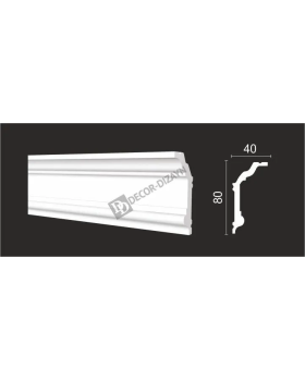 Карниз Decor Dizayn DD502 Полистирол 2000*80*40 мм