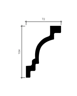 Карниз Европласт 1.50.249 гибкий Пенополиуретан 2000*104*72 мм-foto2