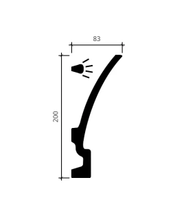 Карниз Европласт 1.50.622 Пенополиуретан 2000*200*83 мм-foto3