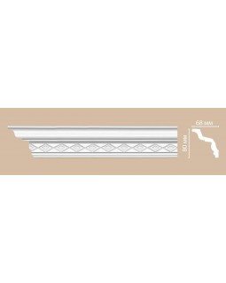 Потолочный плинтус с орнаментом Decomaster 95825 (80*68*2400)