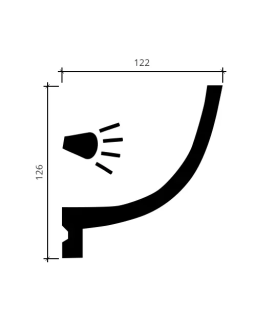 Карниз Европласт 1.50.220 Пенополиуретан 2000*127*122 мм-foto4