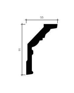 Карниз Европласт 1.50.193 гибкий Пенополиуретан 200*90*57 мм-foto2