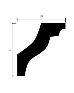 Карниз Европласт 1.50.150 Пенополиуретан 2000*41*40 мм-foto4