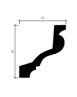 Карниз Европласт 1.50.129 гибкий Пенополиуретан 2000*85*74 мм-foto2