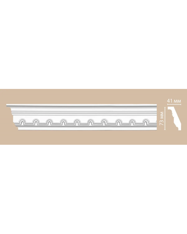 Потолочный плинтус с орнаментом Decomaster 95112 (73*41*2400)