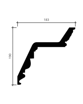 Карниз Европласт 1.50.137 гибкий Пенополиуретан 2000*190*185 мм-foto2