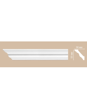 Потолочный плинтус гладкий Decomaster 96610 (55*58*2400)
