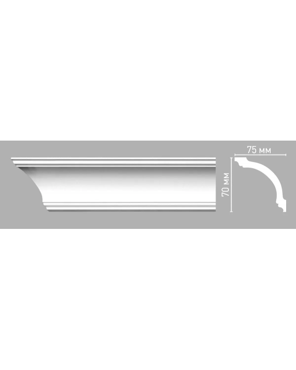 Плинтус потолочный гладкий Decomaster 96260 (70х75х2400мм)